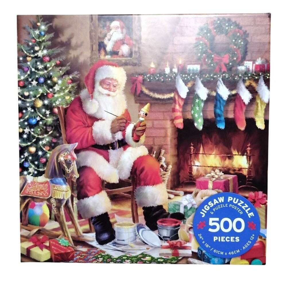 Ceaco 500 Piece Tis The Season Christmas Scene New Jigsaw Puzzle With Poster